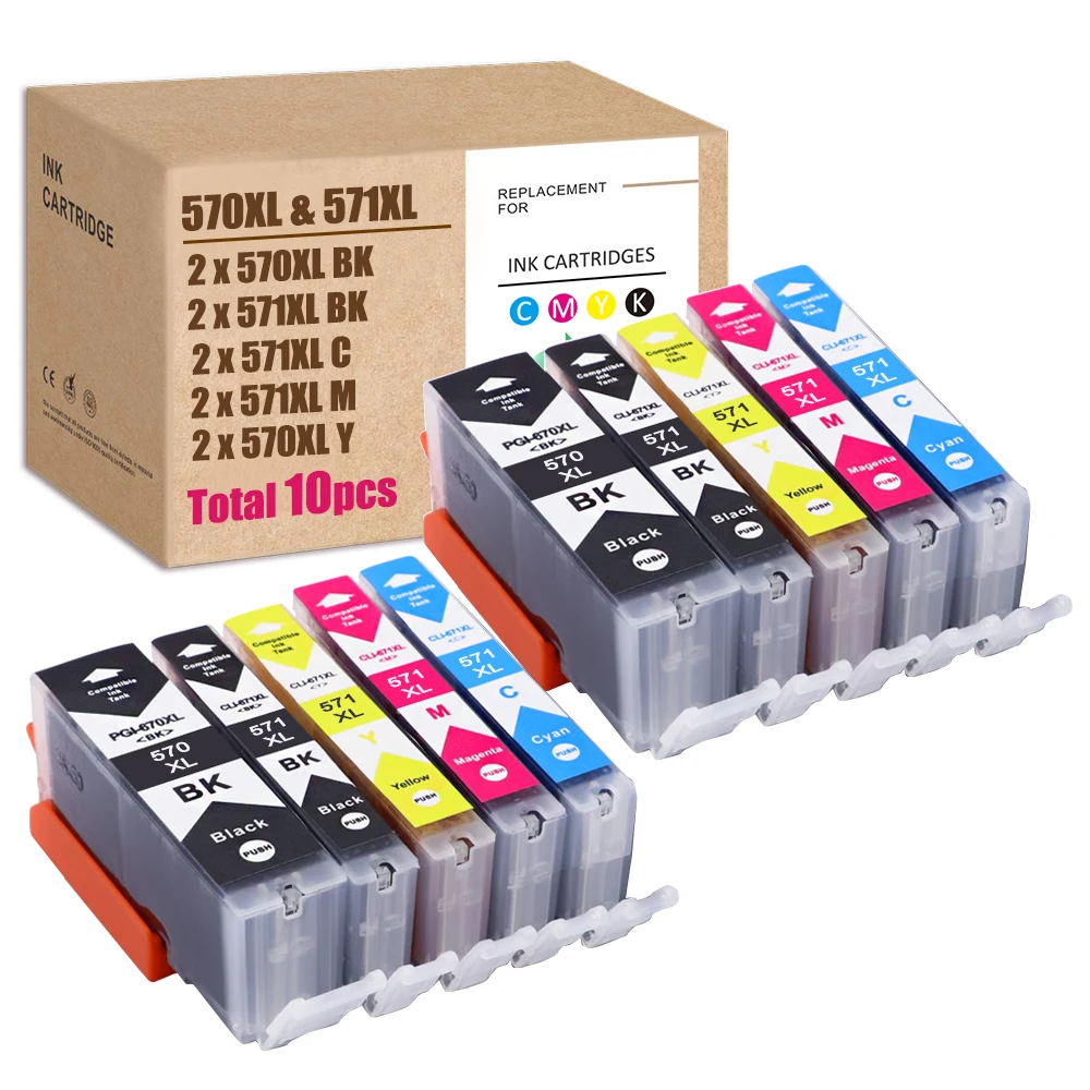 Sx Per Canon 570Xl Per Canon 571Xl Pgi570Xl Cli571Xl Pixma Mg5750 Mg5751 Mg5752 Mg6850 Mg6851 Mg6852 Ts6050 Ts5050 Mg5753 Mg6853