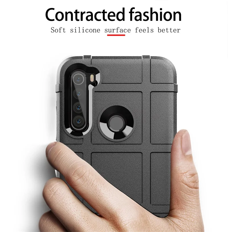 Luxury Rugged Shield Airbags Case For Xiaomi Redmi Note 8T Case Matte Soft Silicon TPU Back Cover For Redmi Note8 Note 8 Pro  (5)