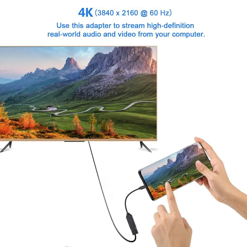 Кабель адаптер Usb Type C к Hdmi 4k 30 Гц USB 3 1 HDMI|Кабели HDMI| |
