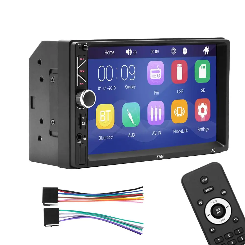 7 polegada duplo 2 din carro mp5 mp3 player tela de toque sem fio