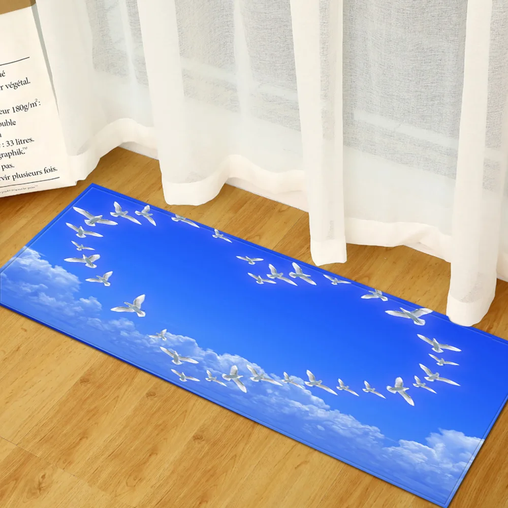 Thregost 3D мультфильм коврики с узором фланелевые Нескользящие коврики длинные гостиная кухня спальня прикроватные коврики