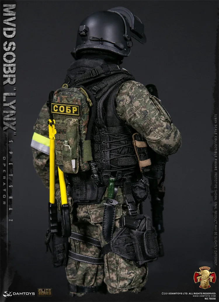 DAMTOYS 78058 1/6 масштаб Русский спецназ MVD SOBR Рысь мужской солдат фигурки для коллекции