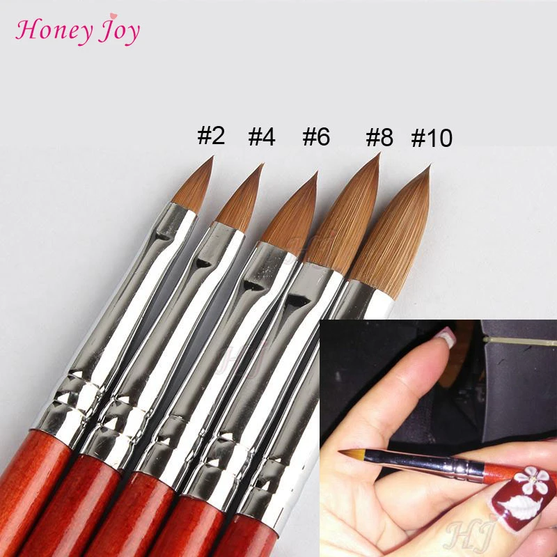 1pc Kolinsky Sable Acrylic Nail Art Brush No 2 4 6 8 10 12 14 16 18 Uv Gel Carving Pen Brush Liquid Powder Diy Nail Drawing Nail Brushes Aliexpress