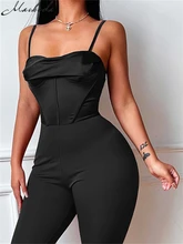 

Macheda Spring 2022 Strap-tight Onesie Stretch Form-fitting Onesie Multi-color optional women's onesie street trend women's
