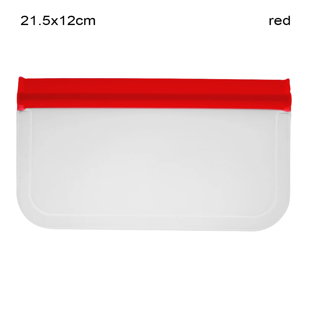 red2 Кухня домашняя сумка для хранения продуктов полупрозрачный многоразовый силиконовый Ziplock мешок контейнеры для фруктов Вакуумный Герметичный органайзер для холодильника - Цвет: red2