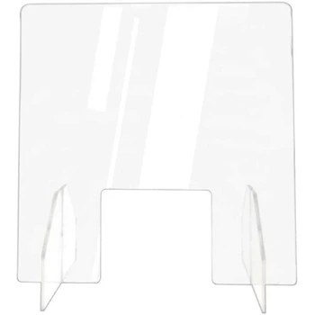 

Protective Sneeze Guard, Clear Acrylic Plexiglass Shield for Counters, Food Sn, Transaction Window for Employers,