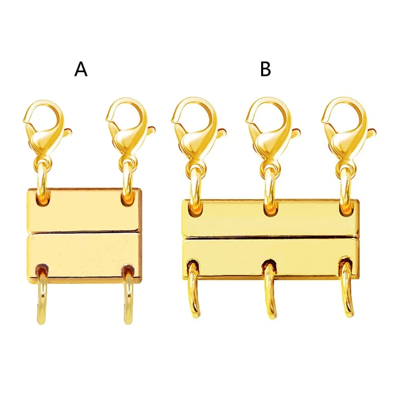pour collier bijoux Yushu fermoir multibrins fermoir magnétique bracelet Fermoir de collier multiranges collier double triple pour bracelet à plusieurs couches 