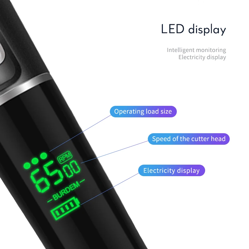 Перезаряжаемая машинка для стрижки волос светодиодный дисплей Быстрая Зарядка Электрический триммер долгий режим ожидания машинка для стрижки волос с ограничением гребней 35D