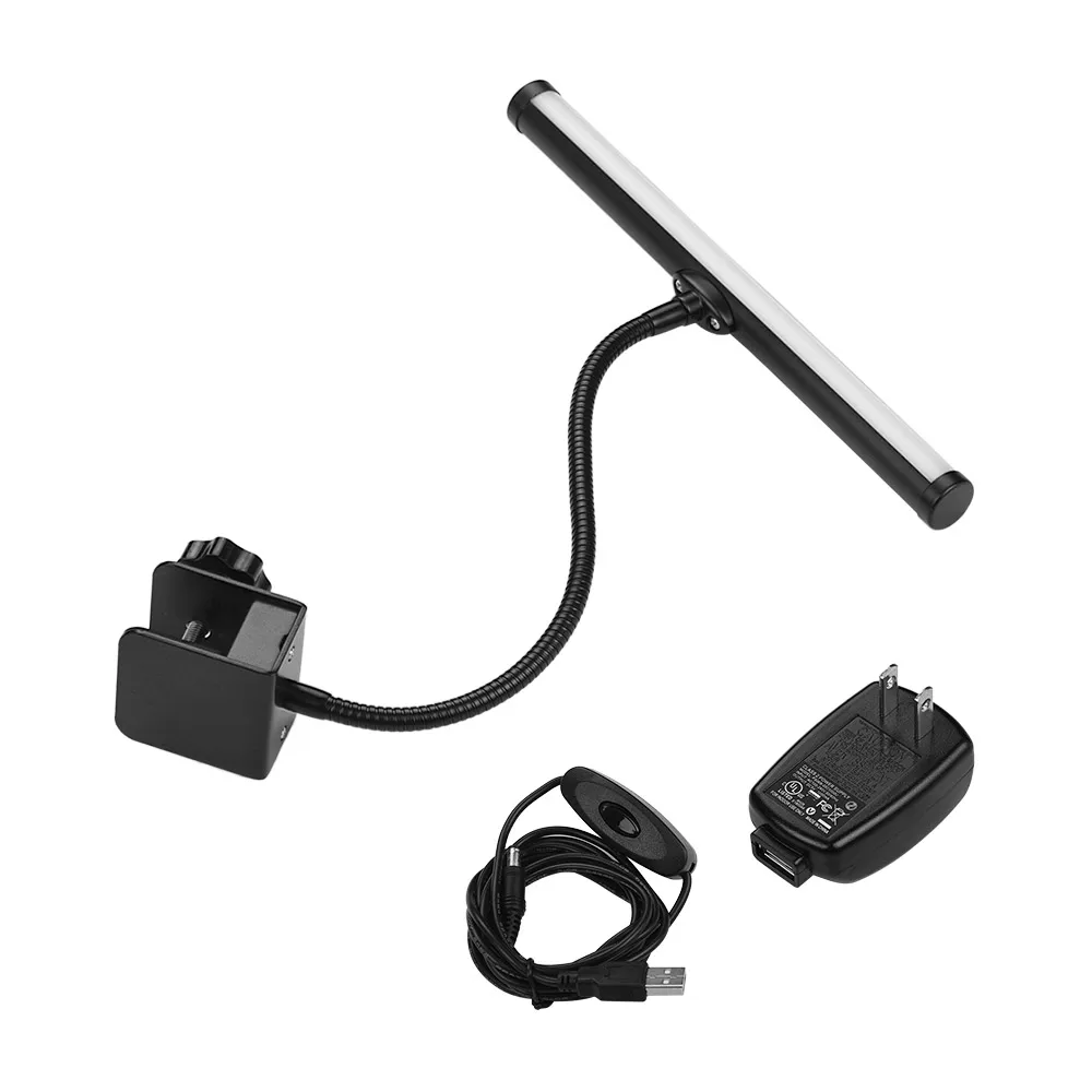 US Plug Professional LED Lamp Adjustable Music Light with 15 SMD LED Beads for Upright Piano Grand Piano Musical Instrument Accessory - Цвет: US Plug