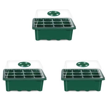 

3PCS 12 Hole Seedling Trays Seed Starter Plant Flower Grow Box Propagation for Gardening Grow Starting Germination Box