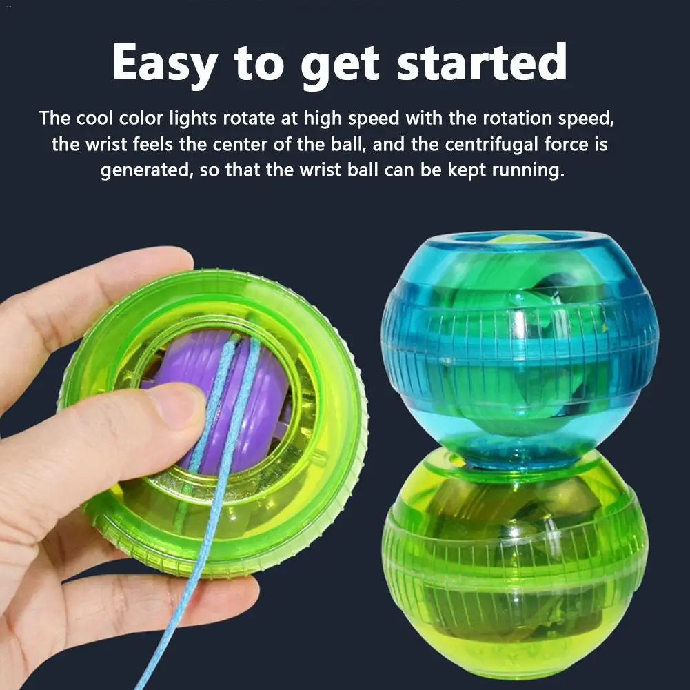 LED Wrist Ball Trainer Gyroscope Strengthener Gyro Power Ball Arm Exerciser Power ball Exercise Machine Gym Fitness Equipment