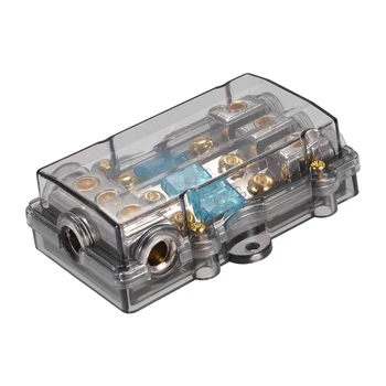 

uxcell 4/8 Gauge in Line Mini ANL 1 in 3 Fuse Holder Distribution Block with 60A Fuses for Car Stereo and Audio
