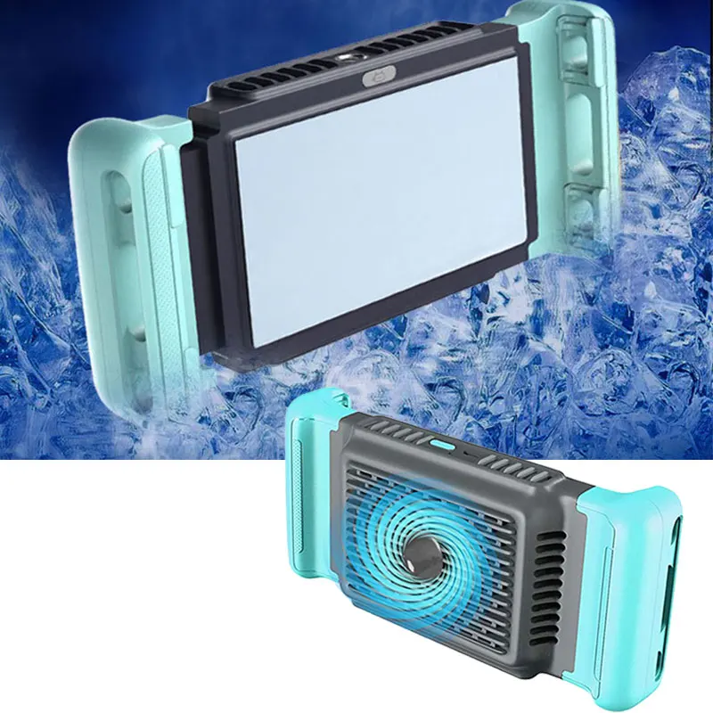  Mobile Phone Cooler Handheld Radiator Grip Support PUBG Phone Cooling Fan Holder Heatsink Stand For