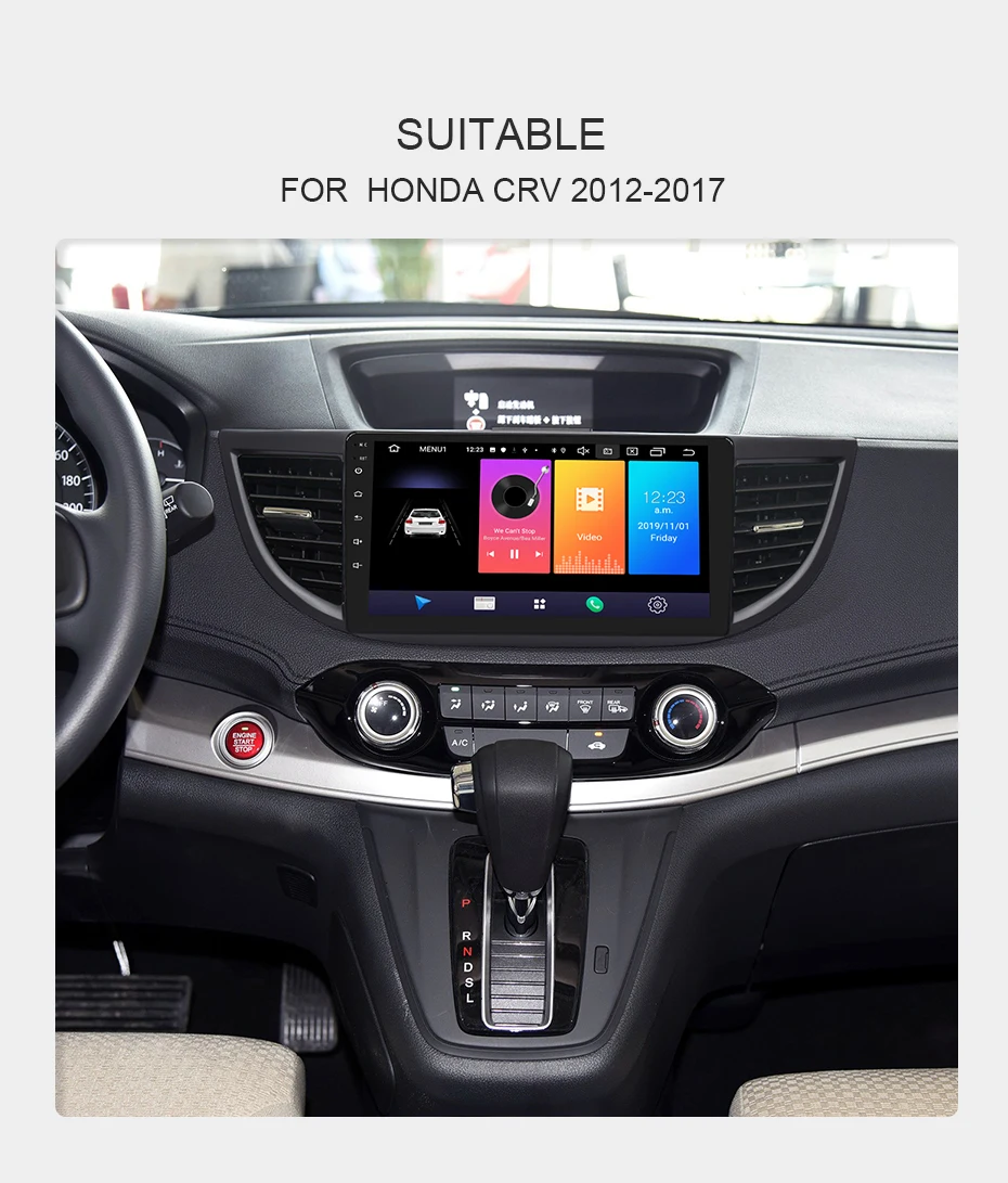 ISUDAR Автомагнитола для HONDA/CRV/CR-V 2012- 2 din Android 9 Авторадио Мультимедиа gps DVR камера ram 2GB rom 32GB USB Радио ips