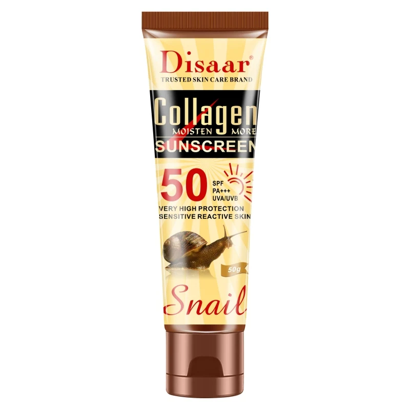 Отбеливающий антивозрастной контроль масла SPF 50 для ухода за кожей лица Коллаген экстракт из улиток солнцезащитный крем Увлажняющий анти-УФ крем от солнца