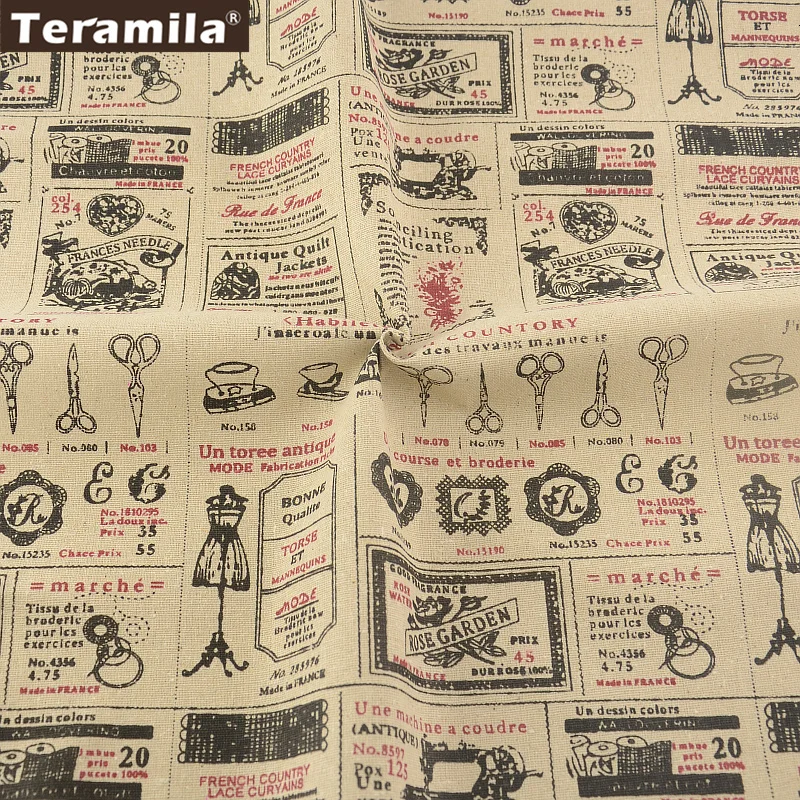Вышивание Материал tissu мультфильм рисунок скатерти Подушка сумка Шторы Подушка teramila Текстиль для дома из хлопка и льна Ткань