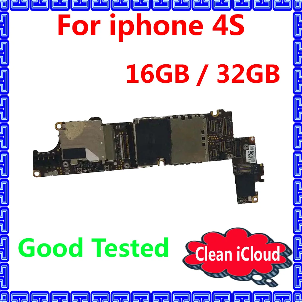 Полная материнская плата unlockekd с системой IOS для iphone 4S 16 ГБ 32 оригинальная + чипы