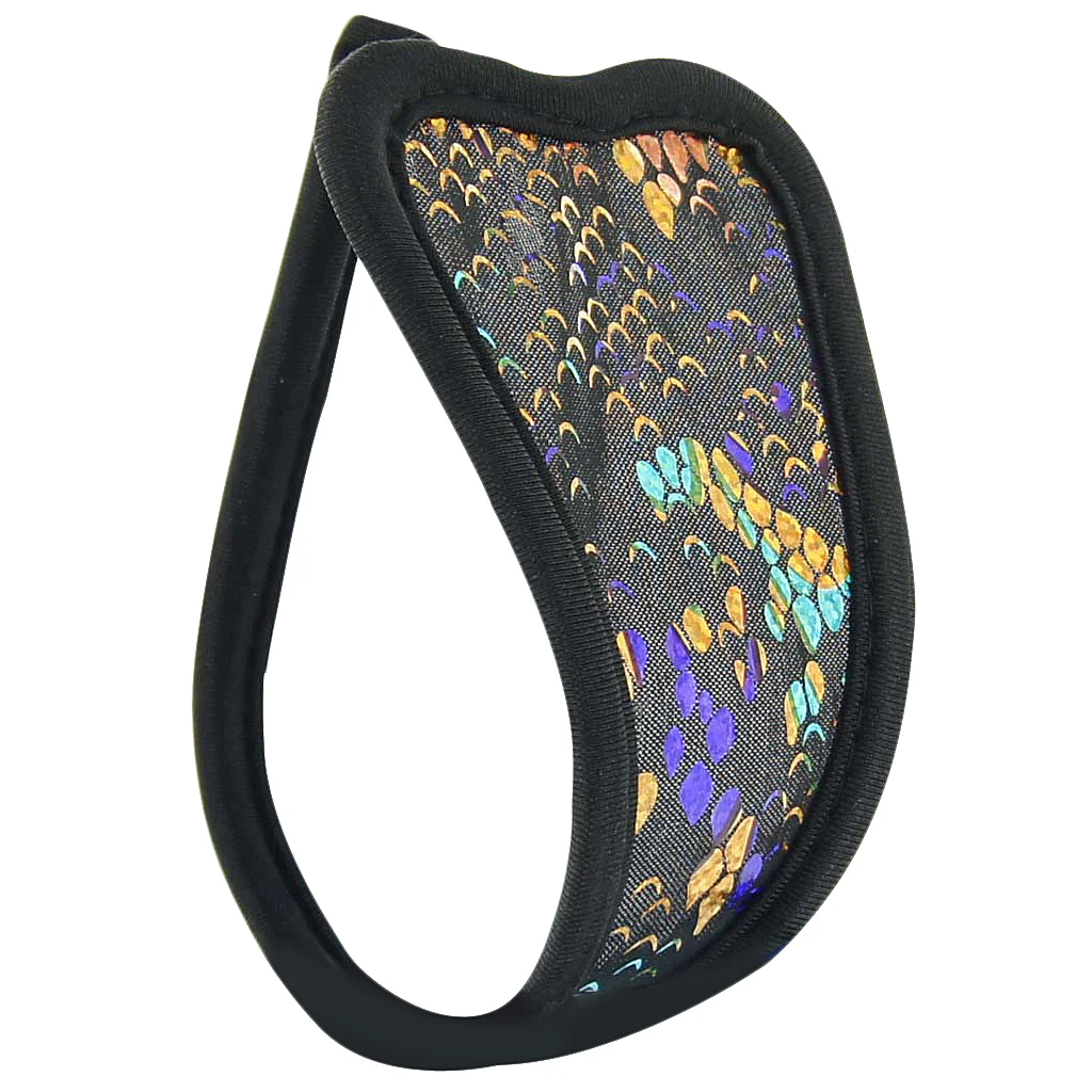 Сексуальные женские стринги C-string невидимое нижнее белье w/"Драконья чешуя" черный