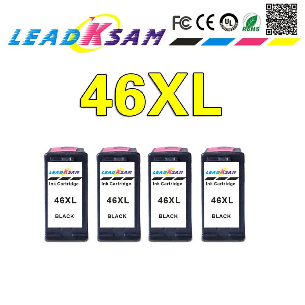 Картридж с черными чернилами 46XL совместимый принтером hp 46 46xl DeskJet 2520hc 2020hc 2025hc 2029