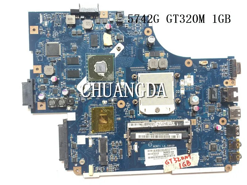 Материнская плата для ноутбука ACER Aspire 5741 5741G с графической картой GT320M 1 ГБ DDR3 HM55