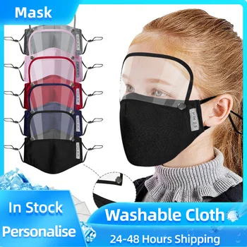

5 PCS Kids' Child Masks Washable Reusable Face Mask With 10 PCS Filter And Detachable Eye Shield Face Cover Mascarar
