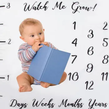 

2020 Baby Milestone Blanket Monthly Lion Cloth Growth Gift Photography Infant Blankets Newborns Animal Background Props New 01