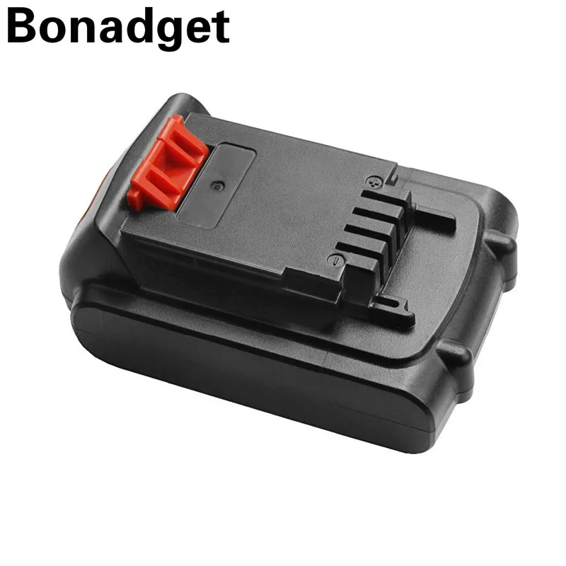 Bonadget комплект из 2 предметов, 18 V/20 V 2000 мА/ч, литий-ионный аккумулятор Перезаряжаемые Батарея Замена электроинструмента Батарея для BLACK&DECKER LB20 LBX20 LBXR20