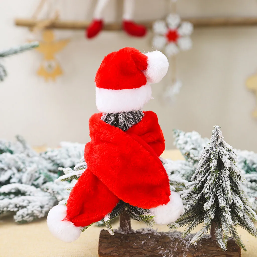 Подарки на год, шапка для домашних животных, кошек, собак, красный шарф, Рождественский праздничный костюм, комплект одежды для маленьких животных, рождественские украшения для дома, Рождество