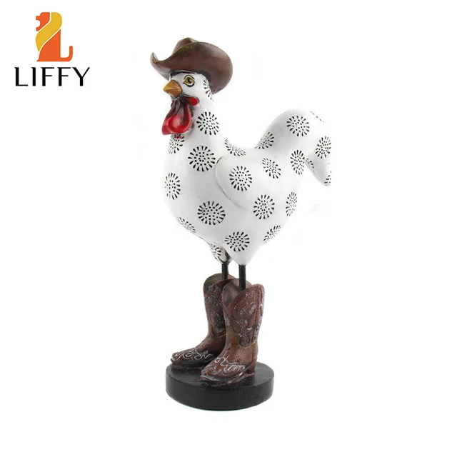 Resin Rooster Home Decoration Ornaments Statue Sculpture Animal Miniature Model of Living Room Bedroom Office 1