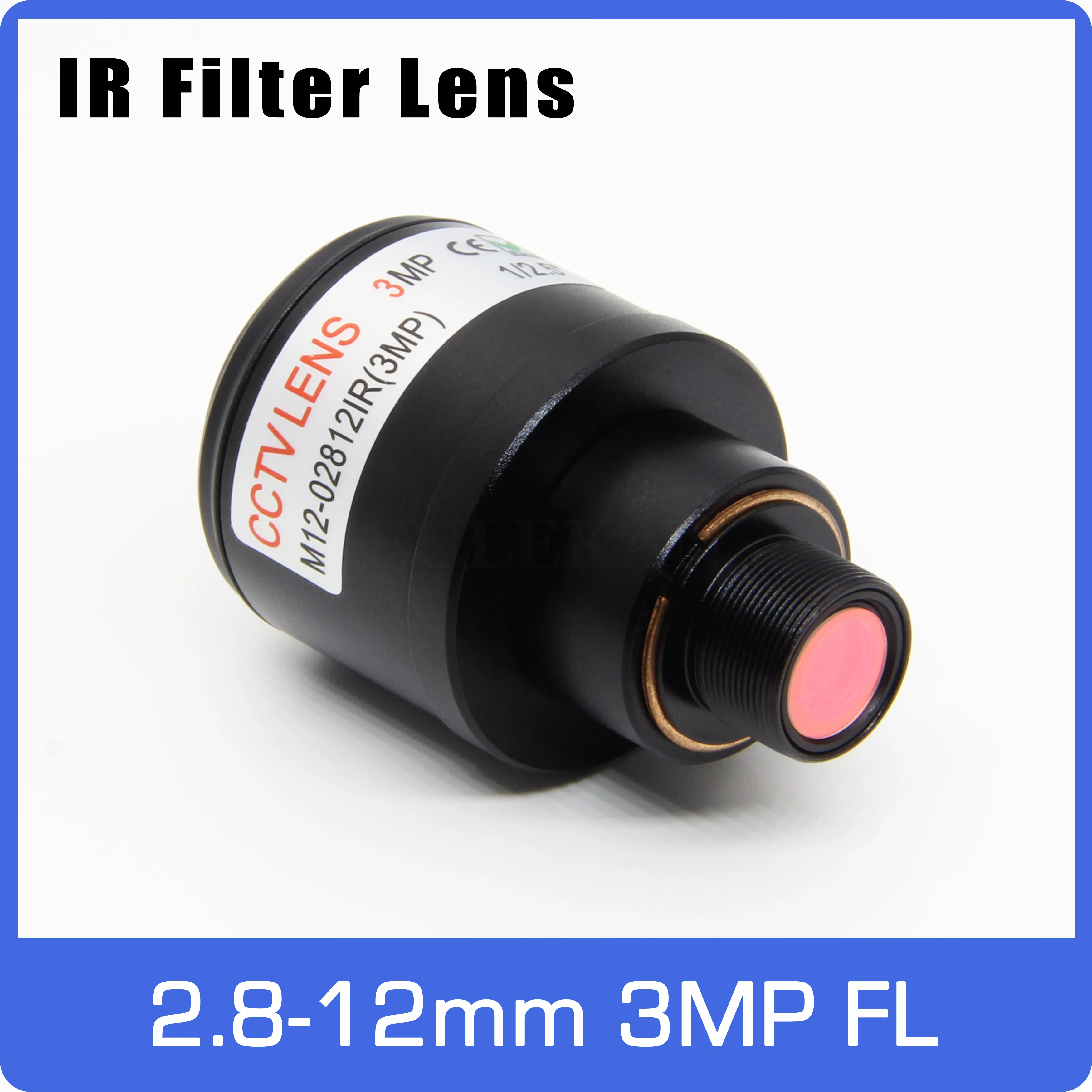 5MP Varifocal Lens M12 Mount 2.8-12mm With IR Filter - Perfect For Action Cameras