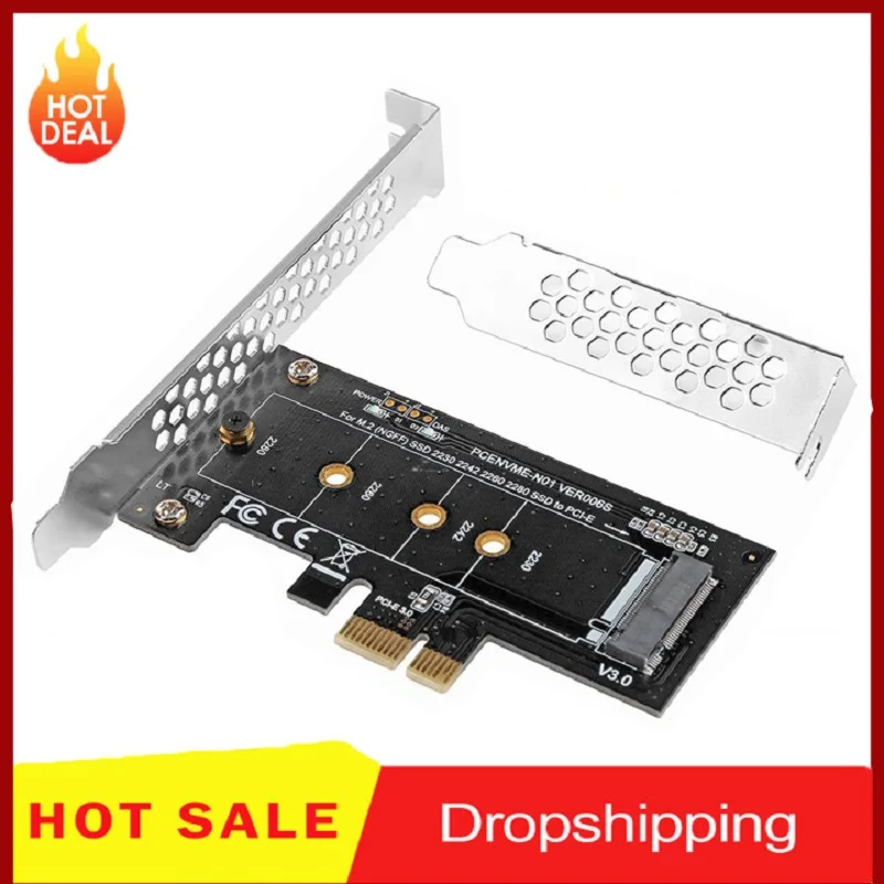 PCI-E Adaptador convertidor de ranura de llave 3,0x1 A M.2 NVMe M con soporte de perfil bajo para Samsung PM961, 960EVO, SM961, PM951 M2 SSD