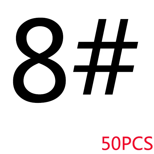 8 50 шт./компл. приманки Softjerk/Отсадочная машина/офсетная печать/сома/крючок с зазубринами для рыбалки на карпа, мягкие крючки для Червяков с высоким содержанием углерода Сталь широкий супер замок крючки - Цвет: 8