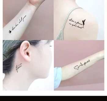 

30 pcs Tattoo sticker waterproof durable men and women personality English alphabet sexy fresh tattoo inswind sticker