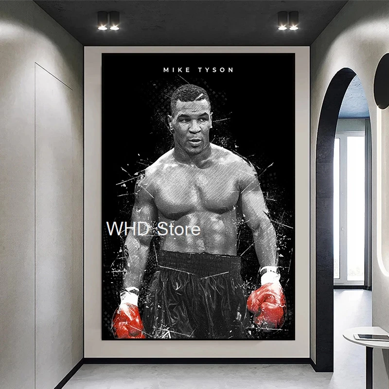 Mike Tyson Poster Boxing Painting Hand Made Posters Print Wall Art Man Mike Tyson Poster Boxing Painting Hand Made Posters Print Wall Art Man