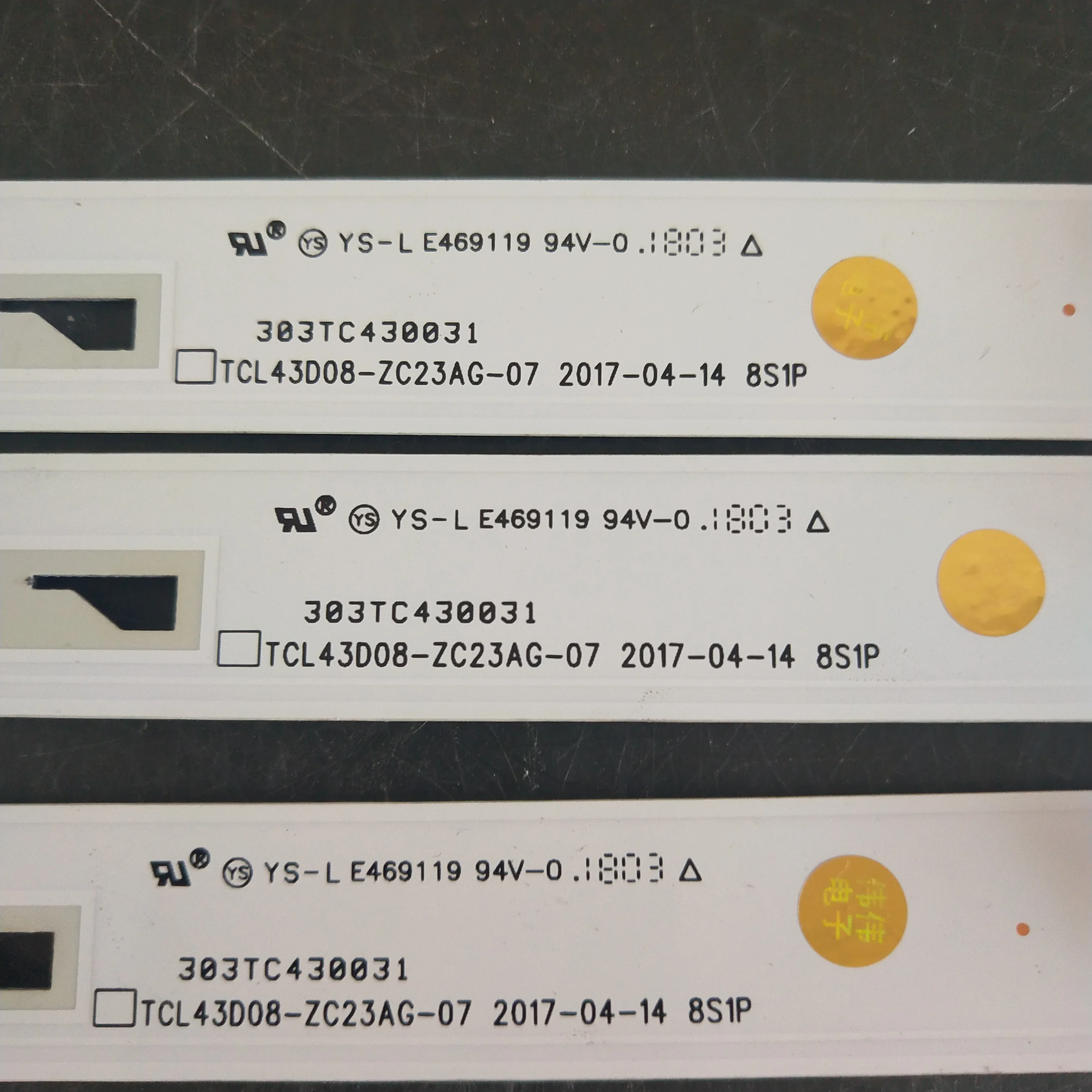1 комплект = 3 штуки для светодиодной подсветки 43GM16F фотовспышка TCL43D08 ZC23AG 07