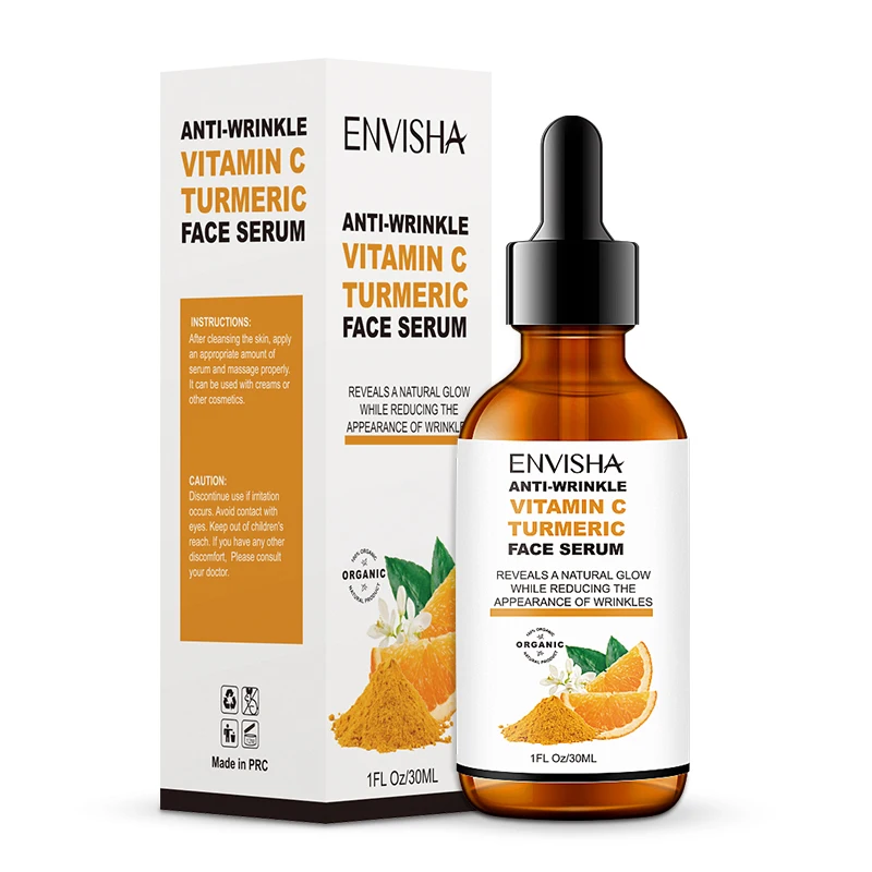 JIN Suero de vitamina C y cúrcuma Blanqueador facial Antienvejecimiento Arrugas Esencia hidratante Cosmética coreana Cuidado de la piel Reducción de poros