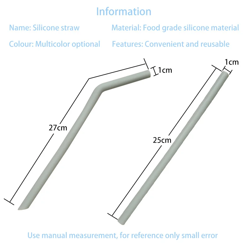 Customized Baby Accessories Reusable Silicone Straws Food Grade Flexible Bent Straight Drinking For Cup Straws Baby Stuff 4
