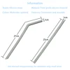 Customized Baby Accessories Reusable Silicone Straws Food Grade Flexible Bent Straight Drinking For Cup Straws Baby Stuff 4