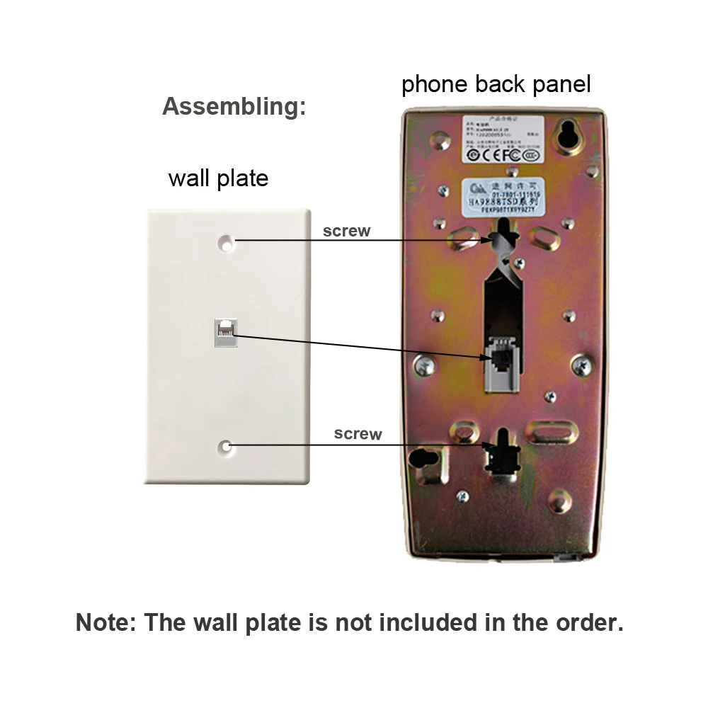 wall phone assembling