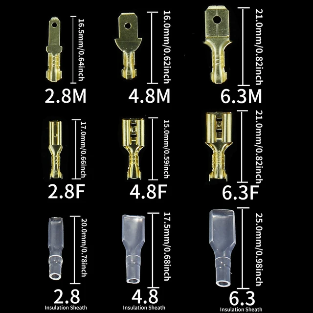 2.8/4.8/6.3 Winding Insulated connector plug General spring insert edge  wire crimped sheath terminal box quick simple terminal - AliExpress