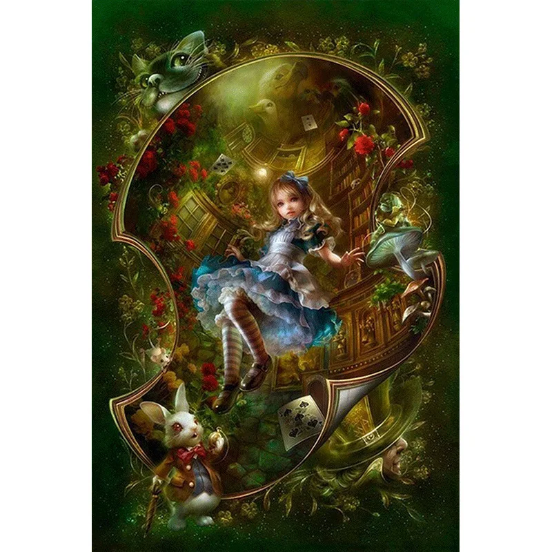 

DIY Diamond Painting 5D Cartoon GIRL'S Resin Full of Crystals Amazon Wish AliExpress Cross Border Large Amount Favorably