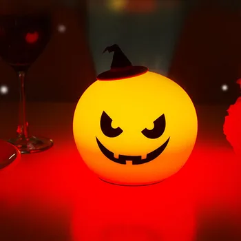 

usb pumpkin lantern Halloween pat night light holiday atmosphere light colorful decoration props small table lamp
