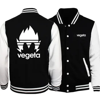 

Men Dragon Ball Print Trend baseball jackets 2019 popular fleece White Hoodie Sweatshirt fall Winter Long Sleeve outwear jackets