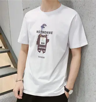 

ZNG 2019 New Men summer Clothes Solid Color Short sleeve Slim Fit T Shirt Men Cotton T-Shirt Spring Casual T Shirts