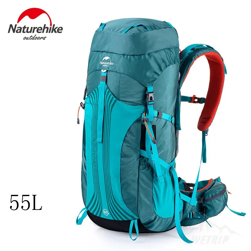 blue 55L Naturehike Высокое качество открытый альпинистский рюкзак большой емкости 65+ 5L альпинистская сумка водонепроницаемый походные рюкзаки - Цвет: blue 55L