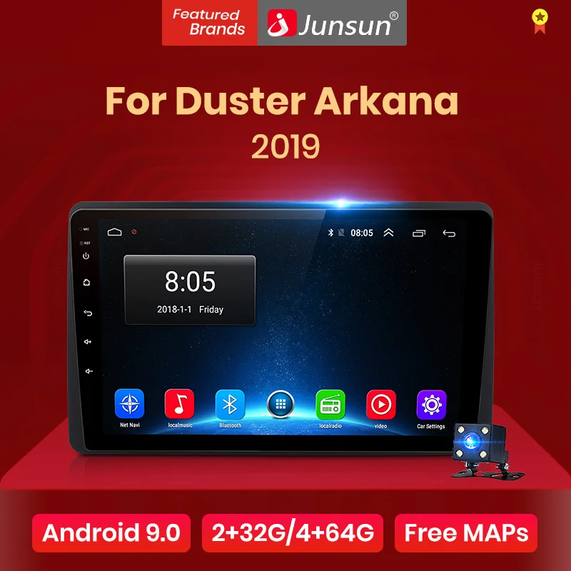 Junsun V1 2G + 32G Android 9 0 DSP автомобильный Радио мультимедийный видео плеер для Renault Duster