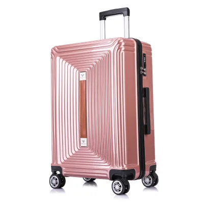 Новое поступление, чехол для костюма, сумка для багажа, чехол на колесиках, индивидуальная тележка для путешествий 2" 24" дюймов, PC+ ABS материал - Цвет: rose
