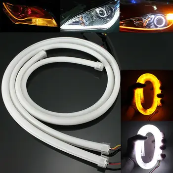 

2x 60cm Car Sequential Headlight LED Strip Lights DRL Dynamic Turn Signal Vibration Resistant