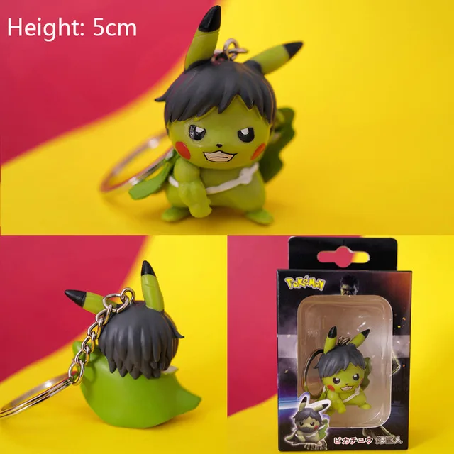 Hulk keychain Пикачу косплей Мстители эндшпиль Тор танос Халк Железный человек Капитан Америка экшн-фигурка speelgoed kerstcadeau met doos - Цвет: Hulk keychain