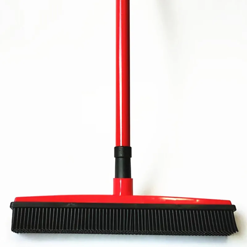Customizable Rubber Broom Hair Lint Removal Device Telescopic Bristles Magic Clean Sweeper Squeegee Bristle Long Push Broom rubber broom magic broom